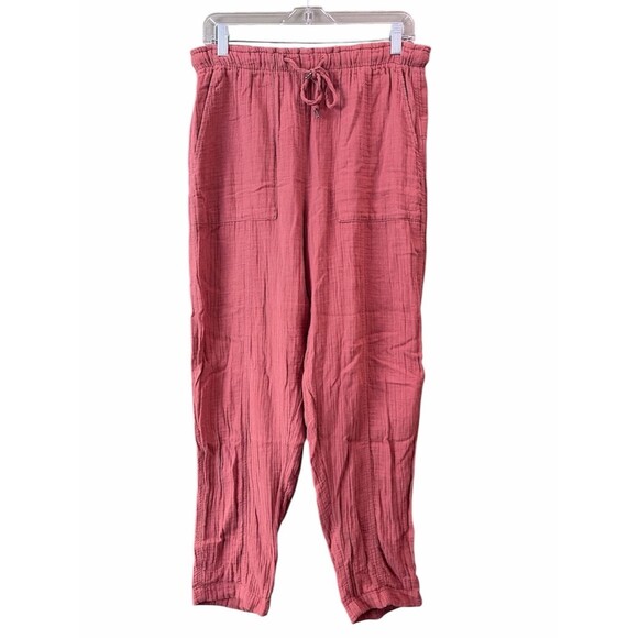 GAP Pants - GAP 100% Cotton Gauze Pull On Cedar Wood Mauve Pants Sz M